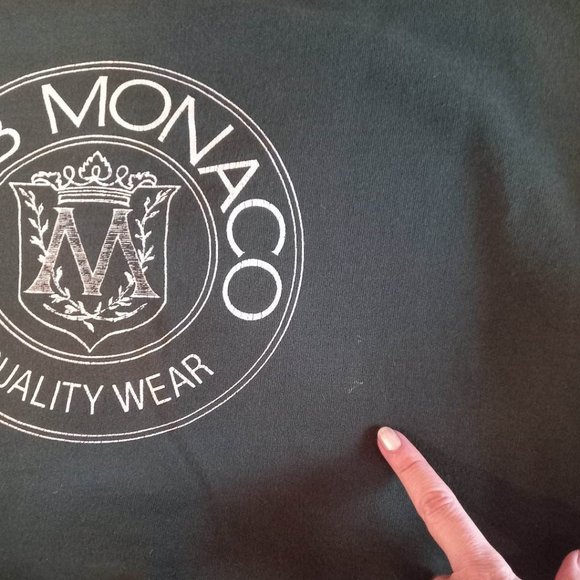 Vintage Forest Green Club Monaco Heritage Crest Sweatshirt - Size Medium - Picture 6 of 11